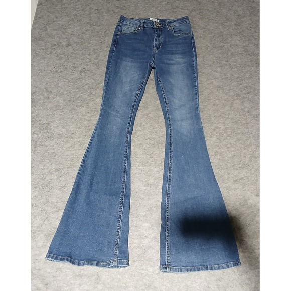 Rue21 Flare Jeans Women's Size 4 Blue High Rise Denim Medium Wash Bell Bottom - Picture 1 of 8